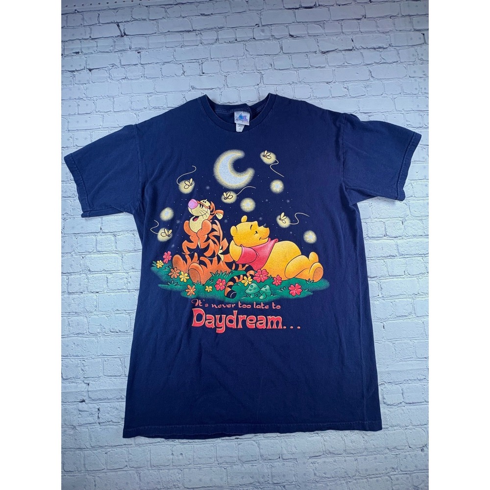 Disney Night Shirt Womens One Size Navy Winnie the Pooh Tigger Vintage Daydream